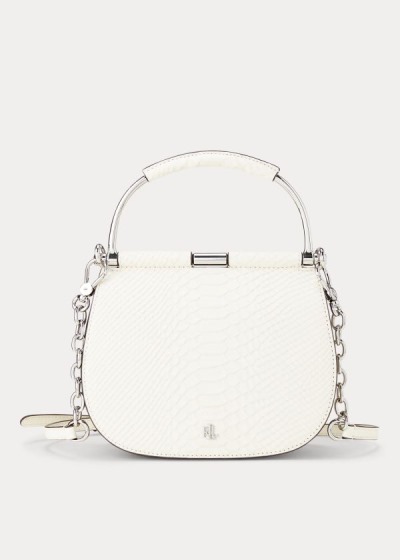 Satchel Ralph Lauren Mujer Creme - Suede Mini Round - USCPR4950